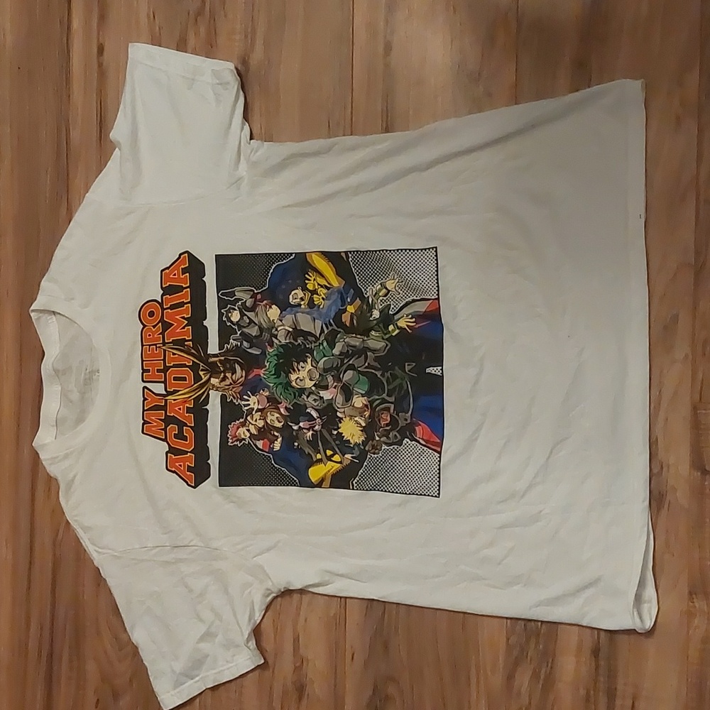 My Hero Academia Funimation White Graphic Tee Sz L